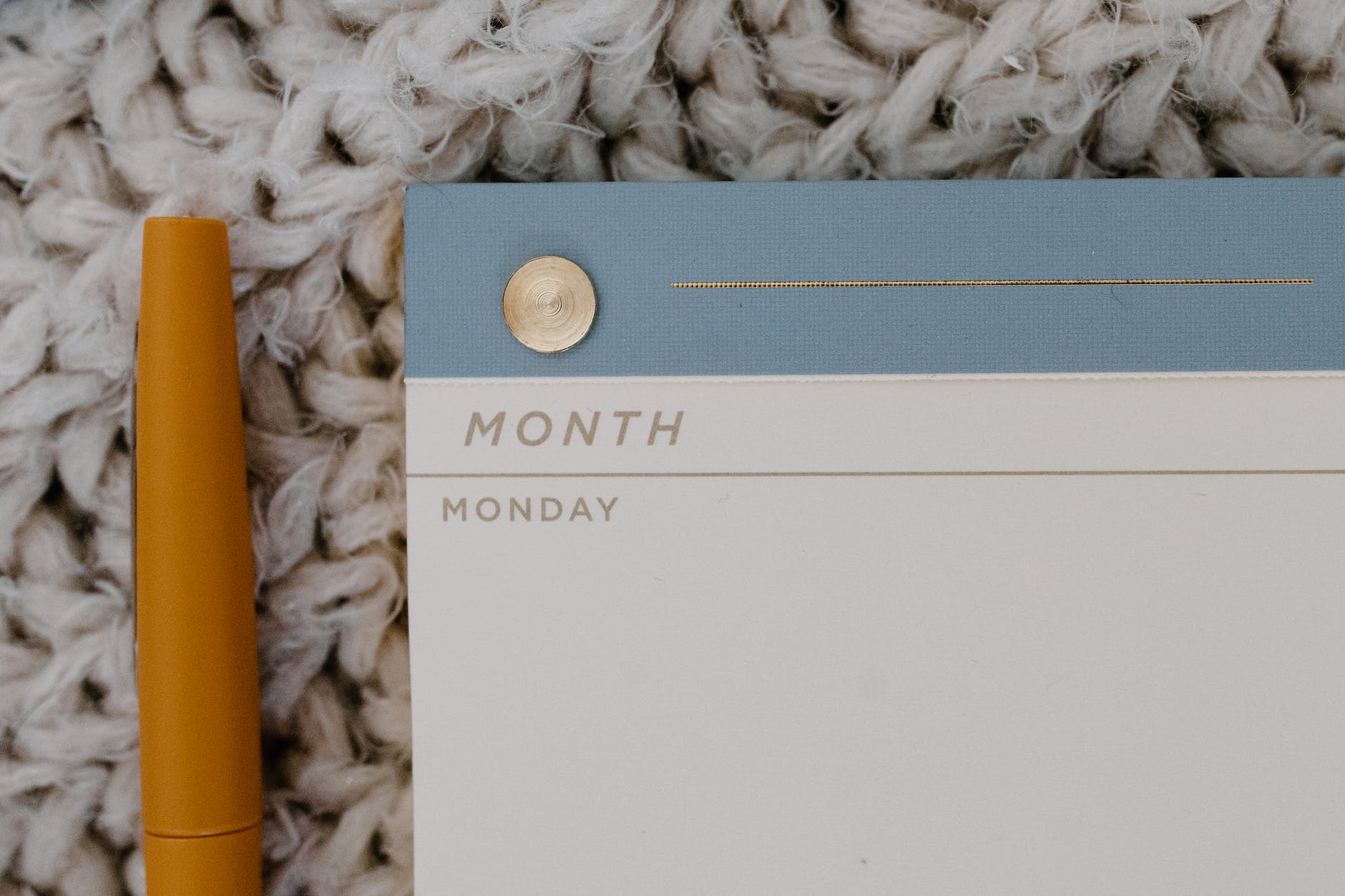close up of a daily planner